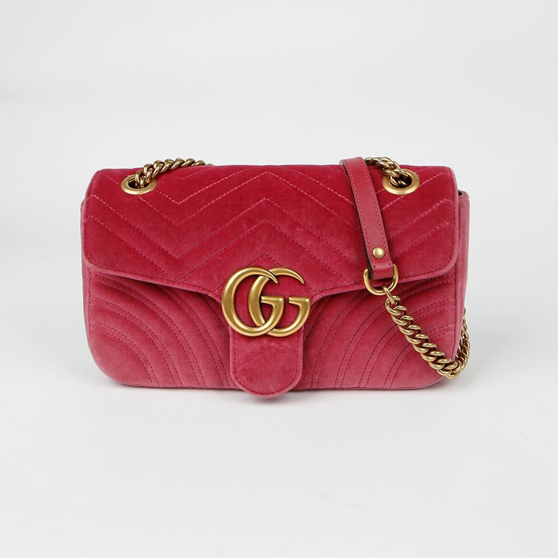 【包稅】GUCCI GG Marmont 小號鏈條單肩斜背包 443497-1