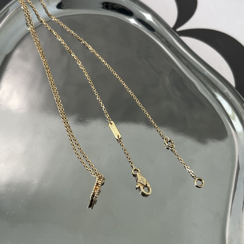 Vca/梵克雅寶 四葉草 幸運系列 項鍊  小號 白貝母 18k金-2