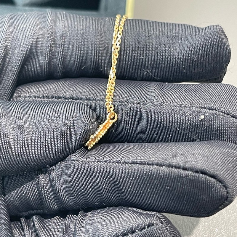 Vca/梵克雅寶 四葉草 幸運系列 項鍊  小號 白貝母 18k金-12