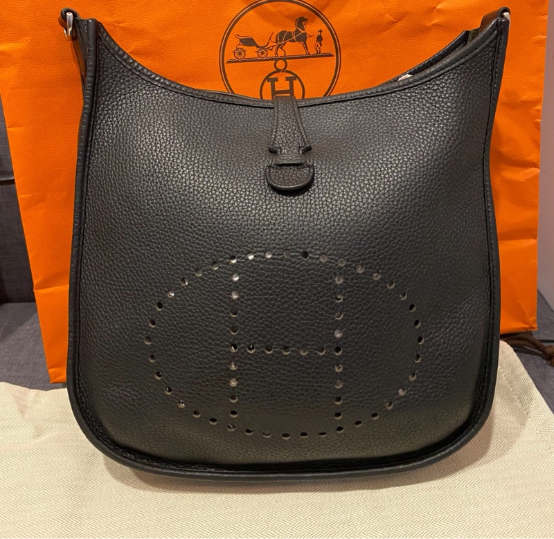 Hermès Evelyne 29 黑色 銀扣 D刻-2