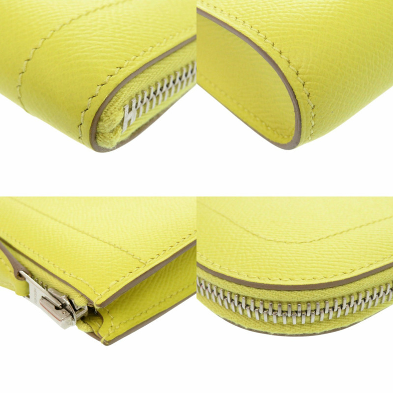 愛馬仕 Zip Tablet Epsom 皮革青檸 A 印章（2017 年）黃色手拿包 0062 HERMES-2