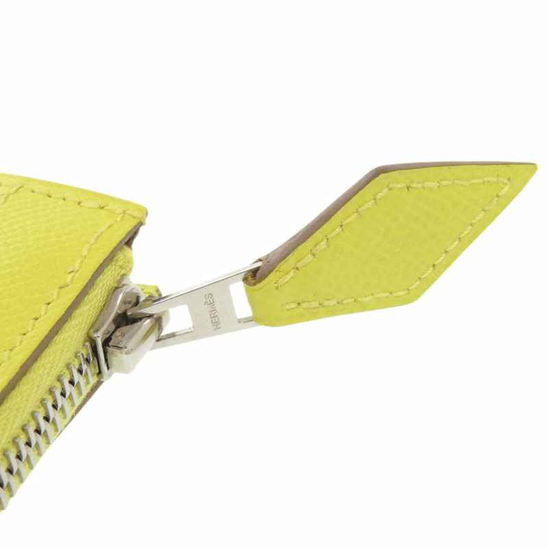 愛馬仕 Zip Tablet Epsom 皮革青檸 A 印章（2017 年）黃色手拿包 0062 HERMES-5