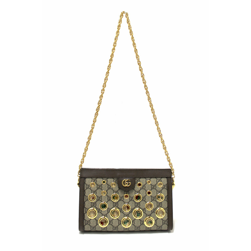 Gucci GG Supreme Eyelet Ophidia Small Chain Shoulder Bag-1