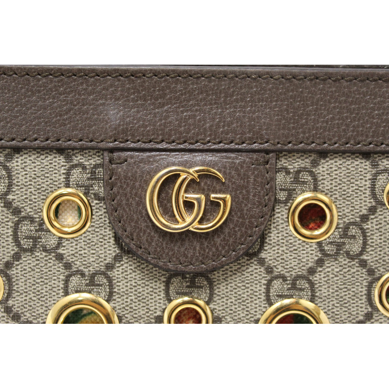 Gucci GG Supreme Eyelet Ophidia Small Chain Shoulder Bag-11