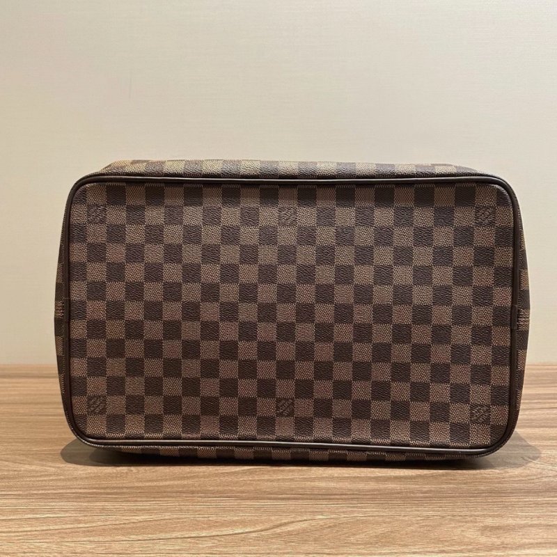 LV 老花棕棋盤手提包 38*35*23 98新配件鎖鑰匙塵袋-3