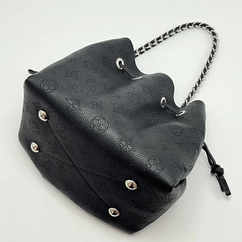 LV Bella月光女神鏤空黑銀水桶包 芯片款22*20*13 98新配件盒子塵袋-1