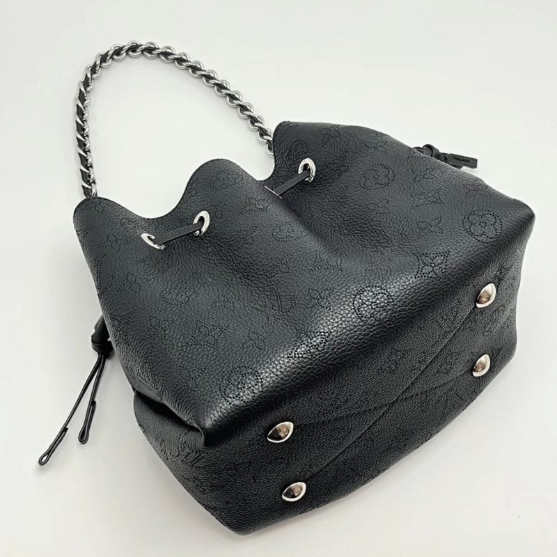 LV Bella月光女神鏤空黑銀水桶包 芯片款22*20*13 98新配件盒子塵袋-2