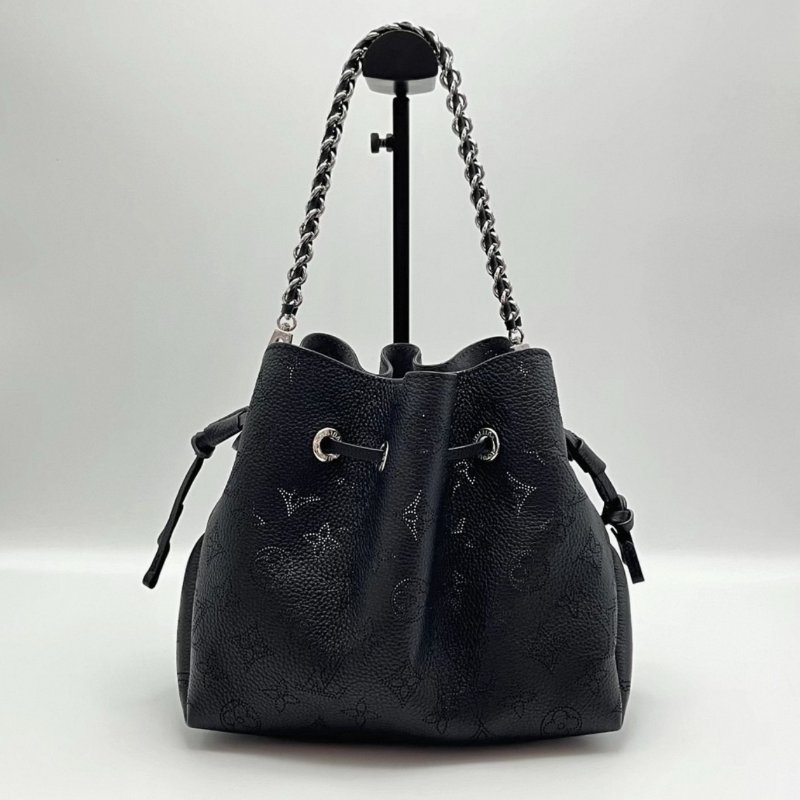 LV Bella月光女神鏤空黑銀水桶包 芯片款22*20*13 98新配件盒子塵袋-5