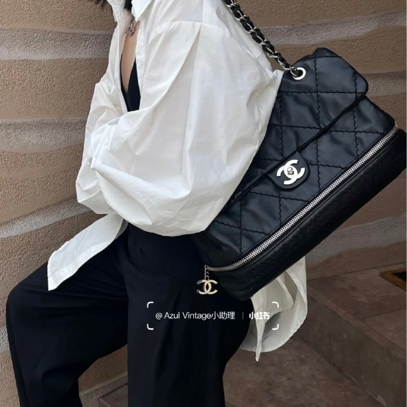 Chanel 仿舊銀扣機場-0