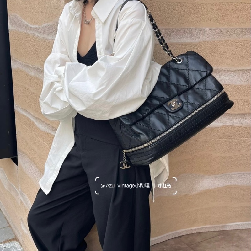 Chanel 仿舊銀扣機場-1