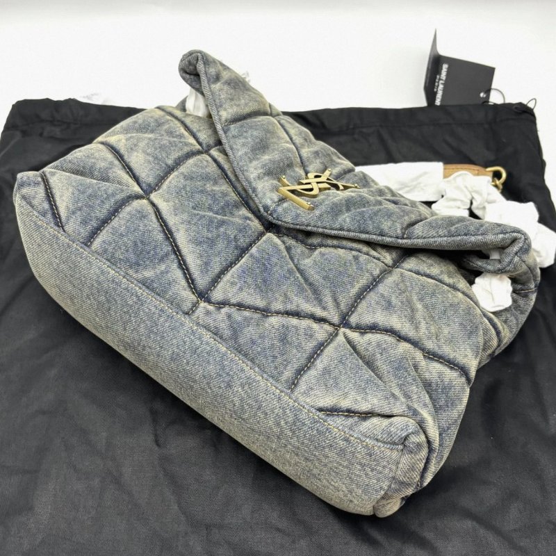 YSL 牛仔丹寧中號雲朵肩背包29*17*11 全新閒置配件塵袋-1