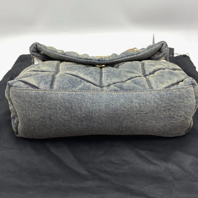 YSL 牛仔丹寧中號雲朵肩背包29*17*11 全新閒置配件塵袋-4