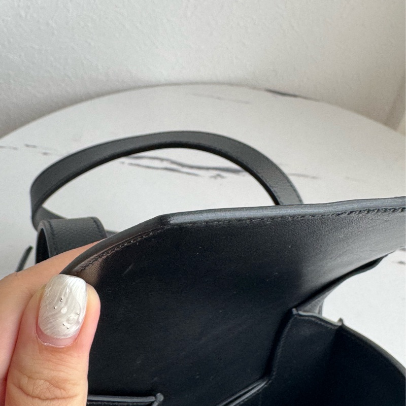 Hermes黑色銀釦Della屁股包-12