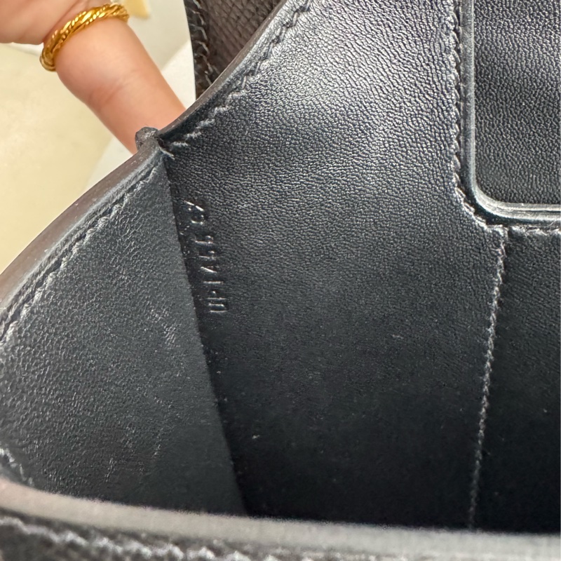 Hermes黑色銀釦Della屁股包-21