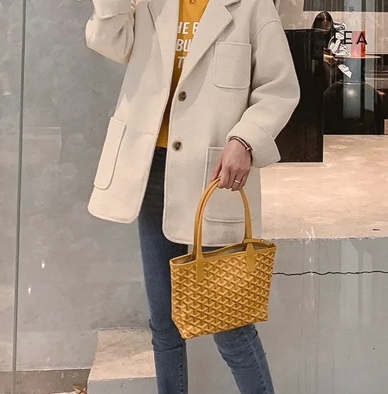 Goyard mini tote 黃色 mini 托特包-0