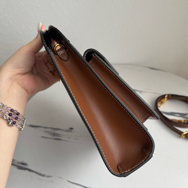 Burberry 黑皮革邊帆布手提兩用包-4