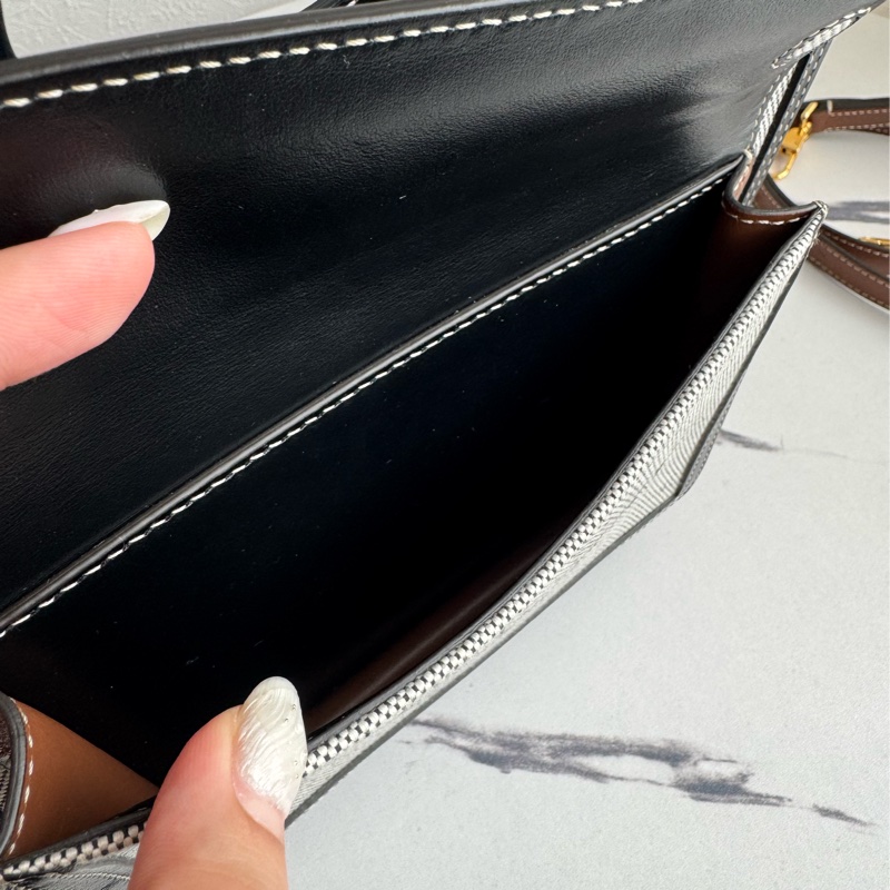 Burberry 黑皮革邊帆布手提兩用包-14