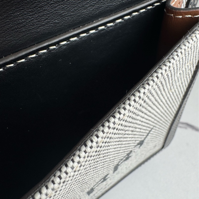 Burberry 黑皮革邊帆布手提兩用包-15