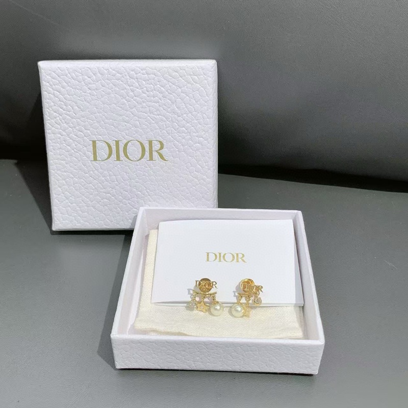 Dior迪奥 星星字母珍珠耳环-0