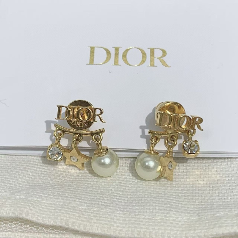 Dior迪奥 星星字母珍珠耳环-1