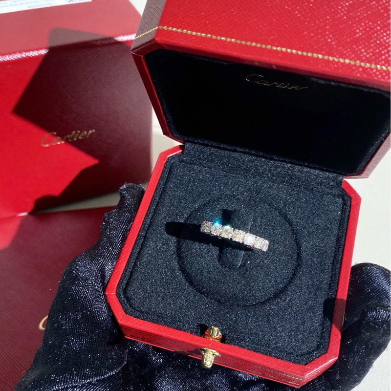 Cartier卡地亚 DESTINEE PT950铂金满钻排钻戒指-2