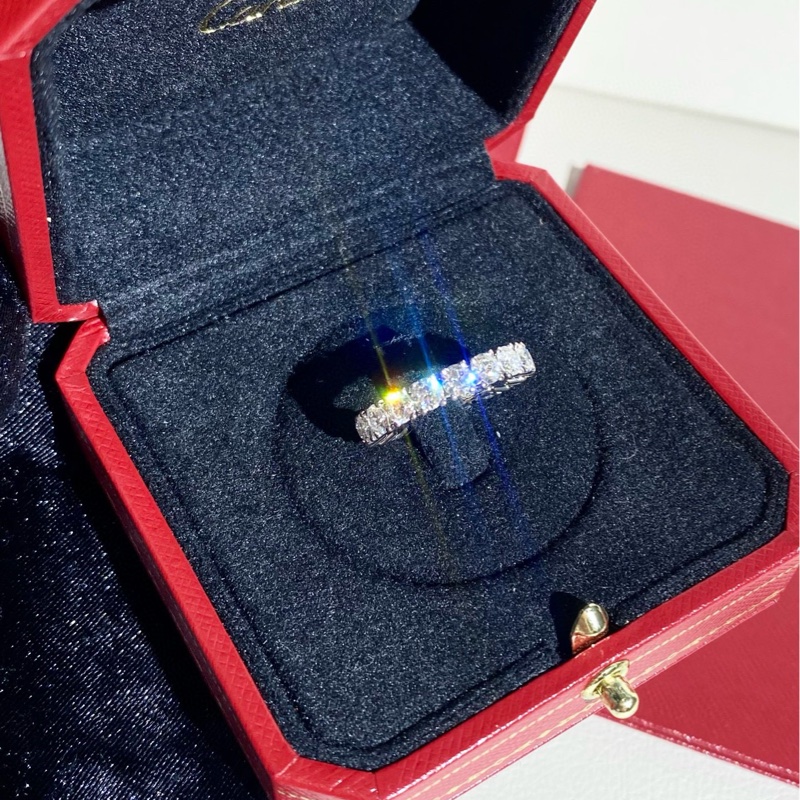 Cartier卡地亚 DESTINEE PT950铂金满钻排钻戒指-3