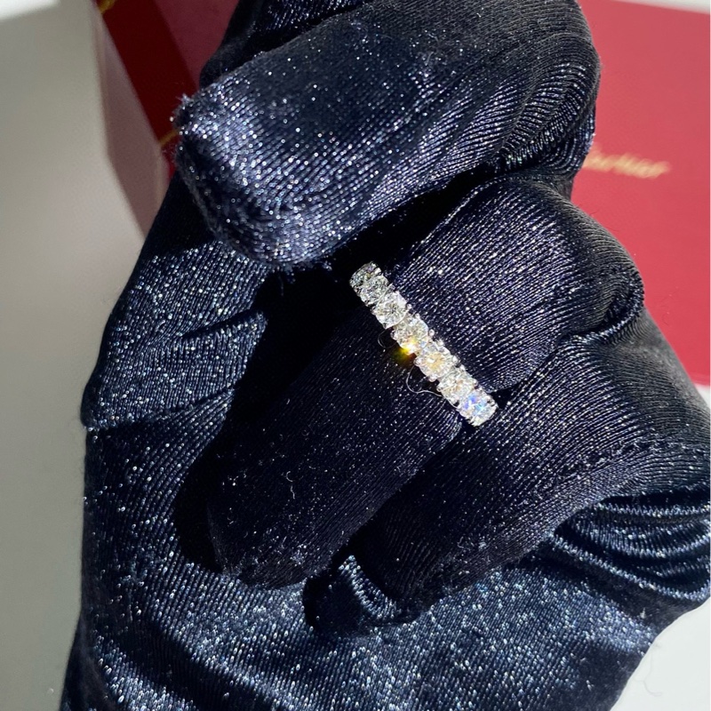 Cartier卡地亚 DESTINEE PT950铂金满钻排钻戒指-4