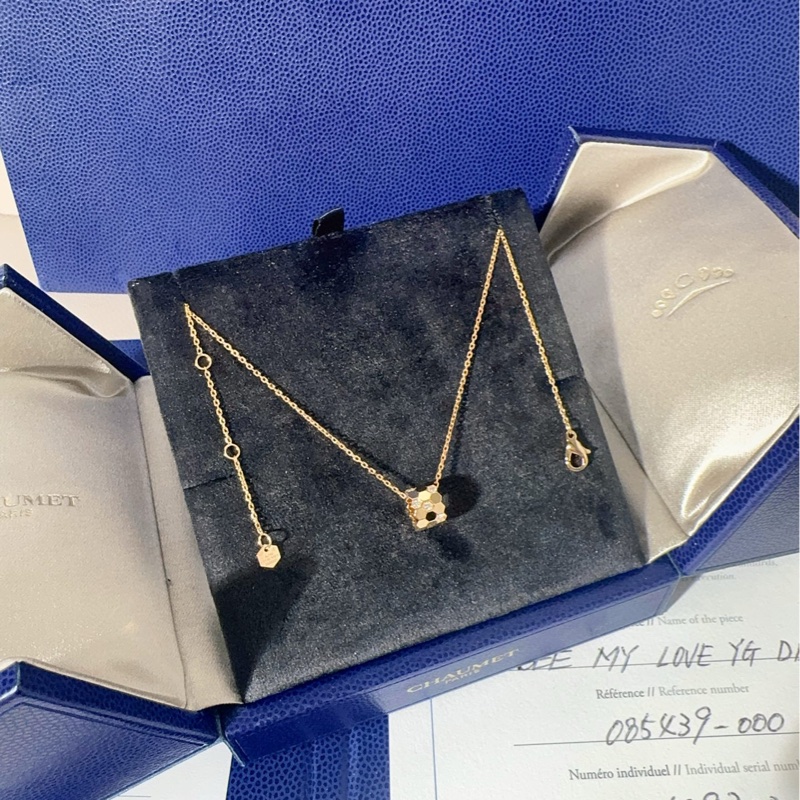 Chaumet尚美 BEE MY LOVE系列 18K金镶钻蜂巢项链-3