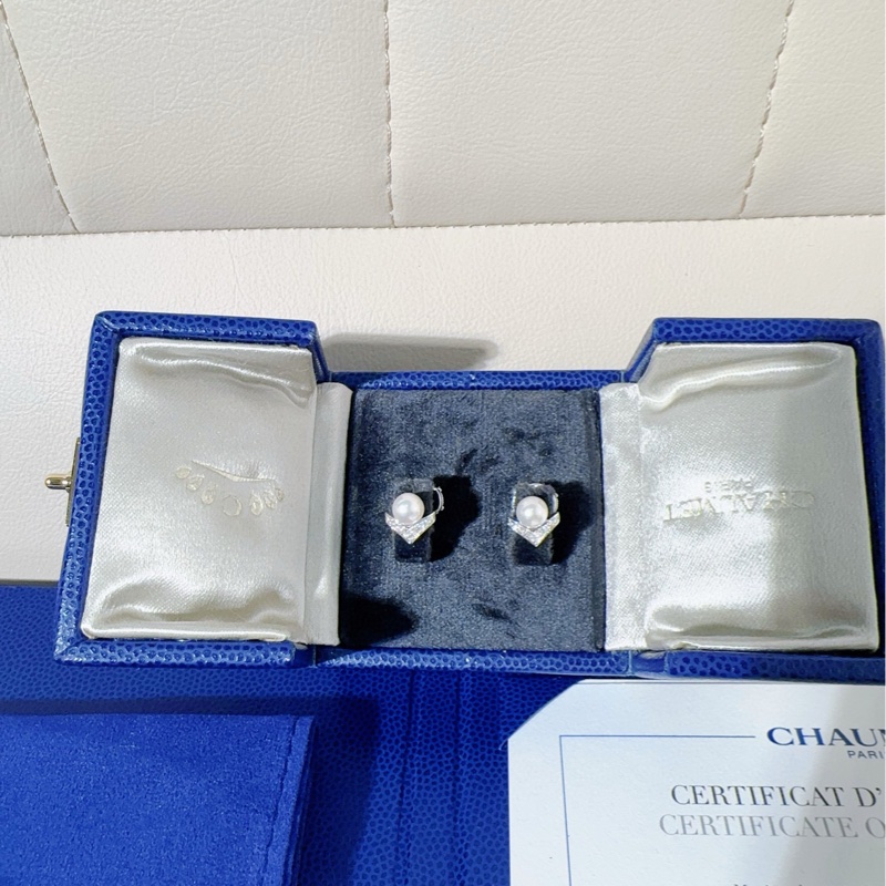 Chaumet尚美 Joséphine Aigrette 约瑟芬皇后系列 白鹭珍珠耳钉-1