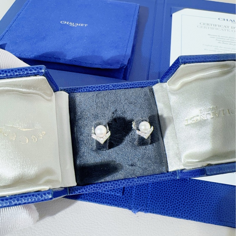 Chaumet尚美 Joséphine Aigrette 约瑟芬皇后系列 白鹭珍珠耳钉-2