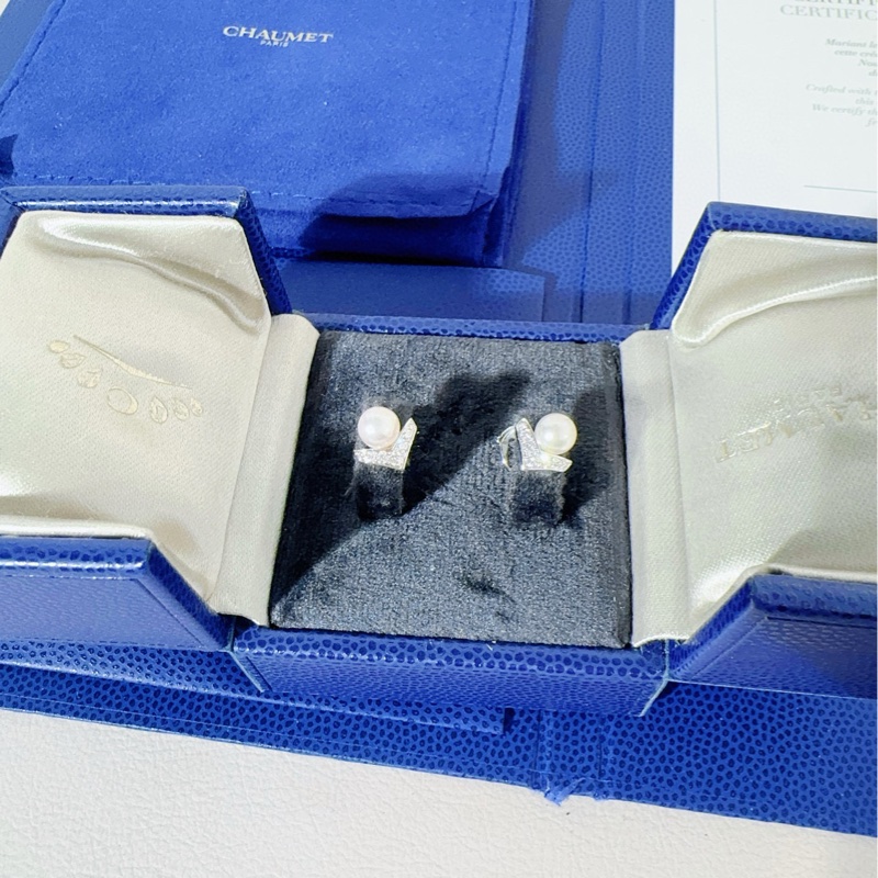 Chaumet尚美 Joséphine Aigrette 约瑟芬皇后系列 白鹭珍珠耳钉-3