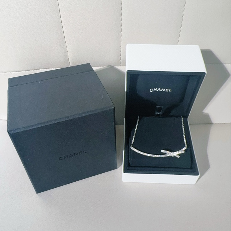 Chanel香奈儿 高级珠宝 Ruban系列 白金满钻蝴蝶结项链-0