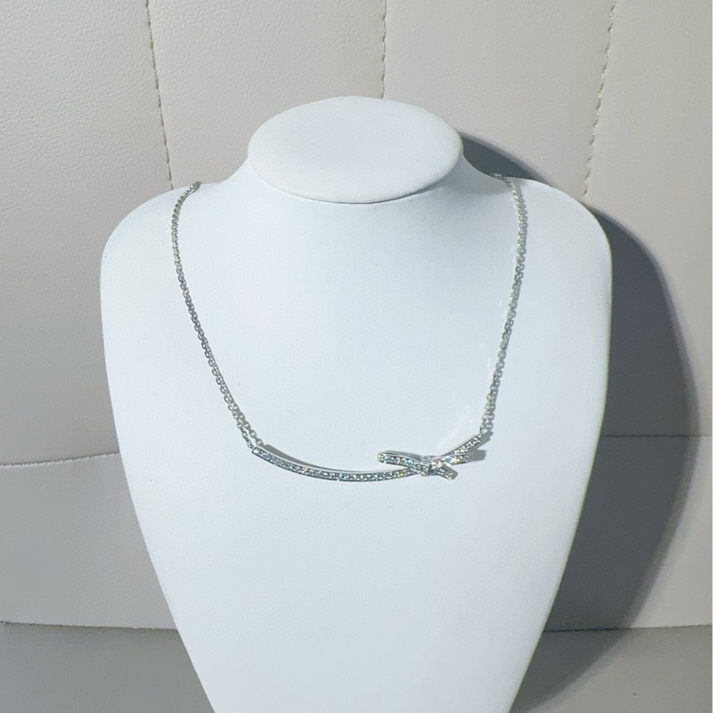 Chanel香奈儿 高级珠宝 Ruban系列 白金满钻蝴蝶结项链-6