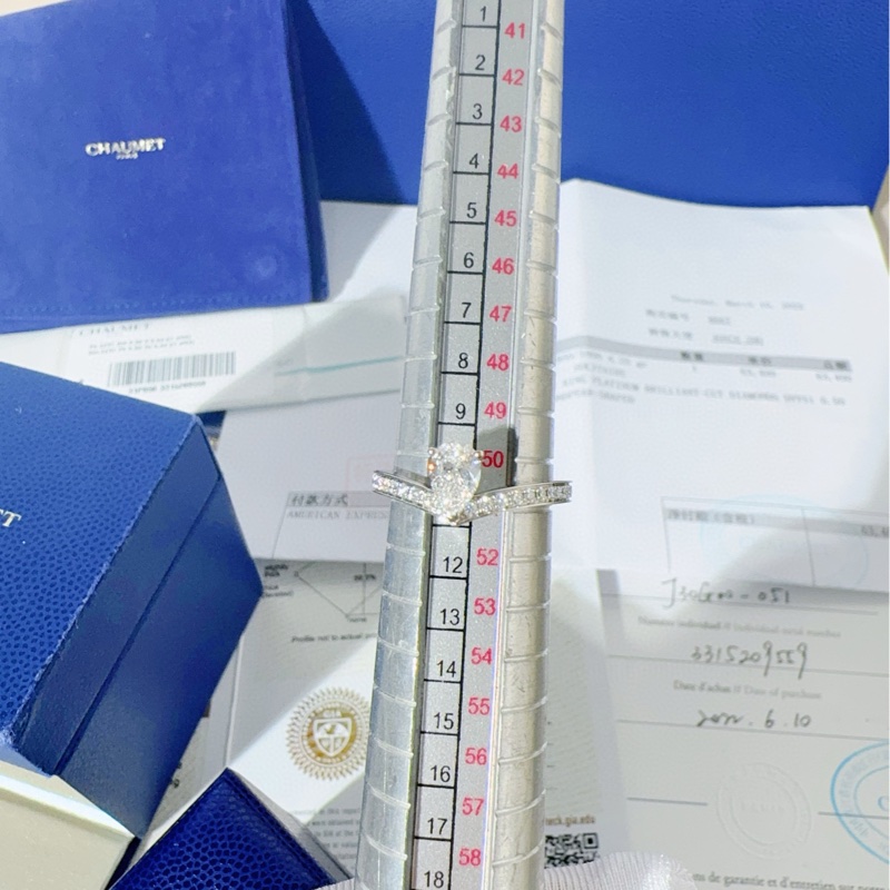Chaumet尚美 Josephine Aigrette加冕·爱系列 白鹭冠冕 V字型水滴钻戒-8