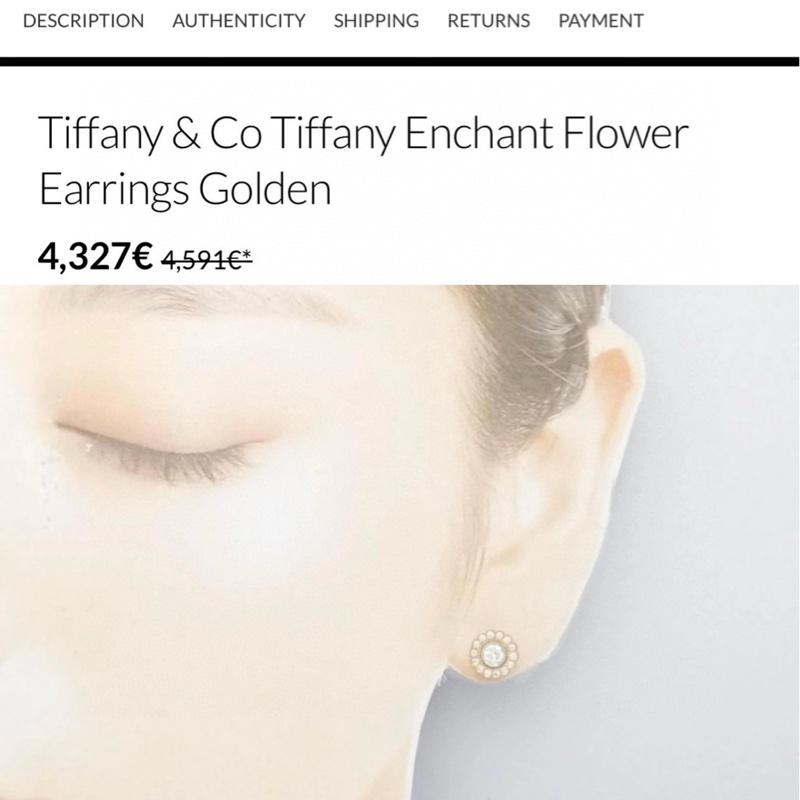 Tiffany蒂芙尼 Enchant Flower系列 PT950铂金满钻花朵耳钉-7
