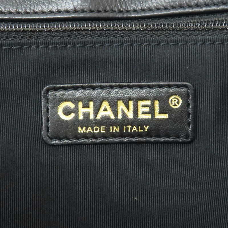 黑色 牛皮 菱格紋 鍊帶 肩背包【CHANEL 香奈兒】-6