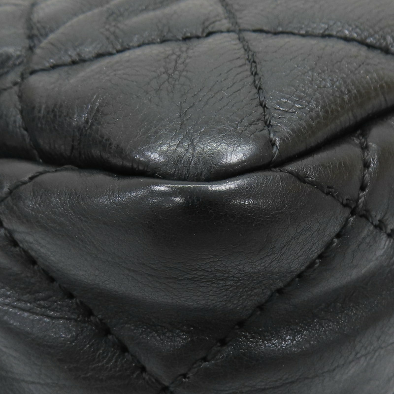 黑色 牛皮 菱格紋 鍊帶 肩背包【CHANEL 香奈兒】-15