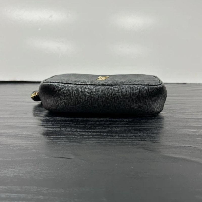 YSL 黑金LOU牛皮流蘇相機肩背斜背包 19*5*11 98新配件塵袋-3