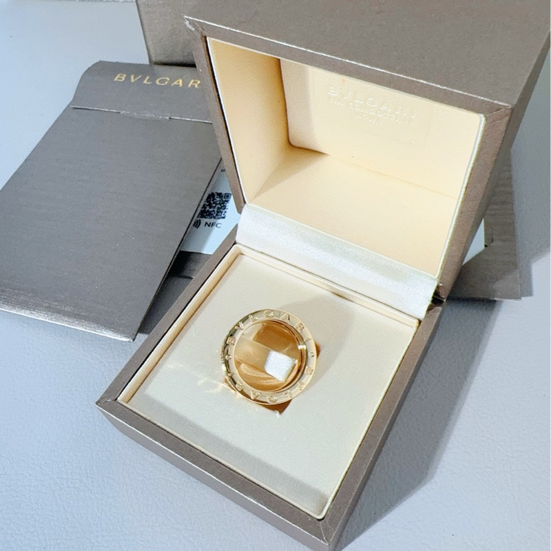 Bvlgari宝格丽 B.ZERO1系列 铆钉弹簧 双排钻戒指-4