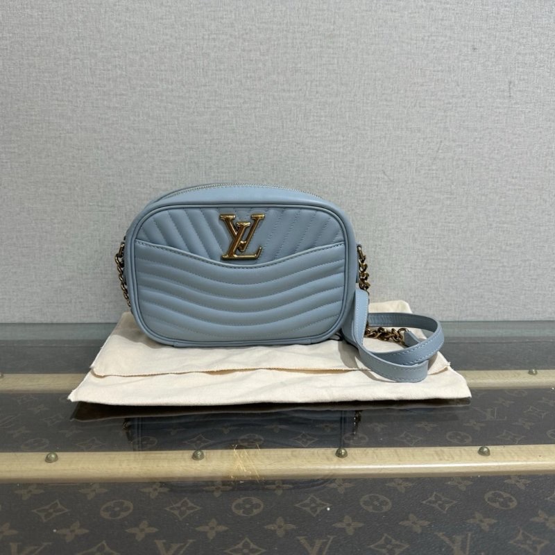 LV馬卡龍藍WAVE相機肩背斜背包 22*5*14 99新配件塵袋-0