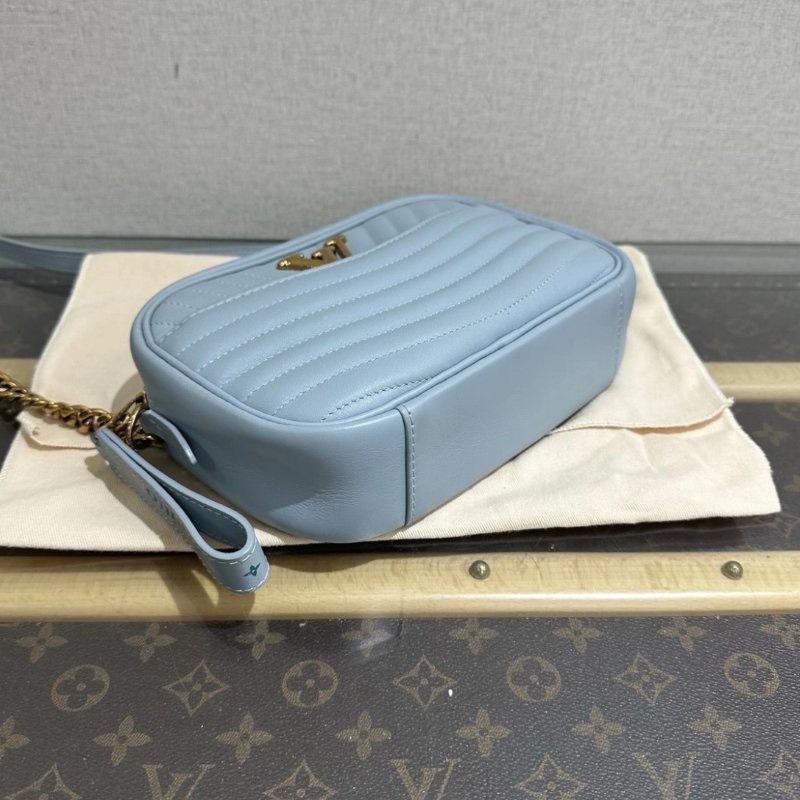 LV馬卡龍藍WAVE相機肩背斜背包 22*5*14 99新配件塵袋-2