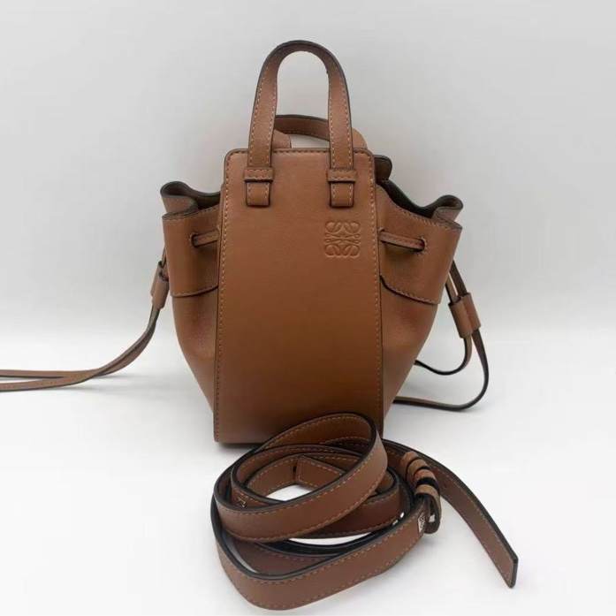 loewe mini hammock 焦糖色 吊床包 99新 配件塵袋-0