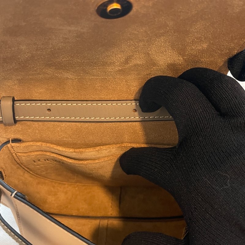 loewe mini gate dual淺綠色抹茶綠拚米色 99新配件塵袋-2