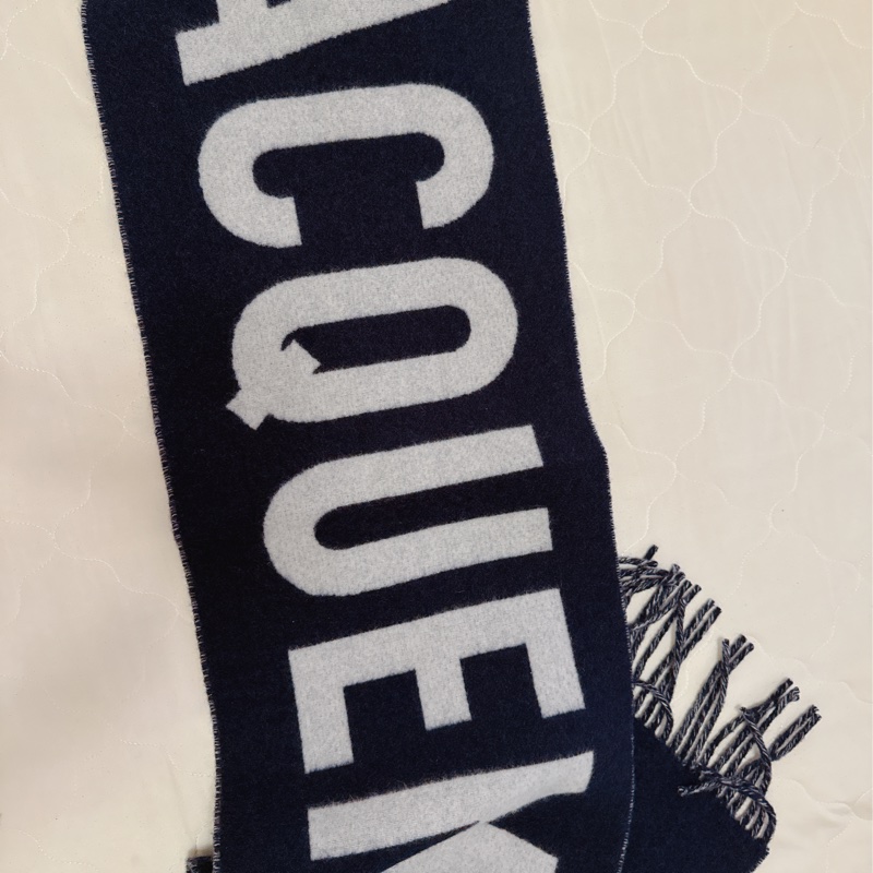 Jacquemus 標誌提花流蘇邊圍巾-0