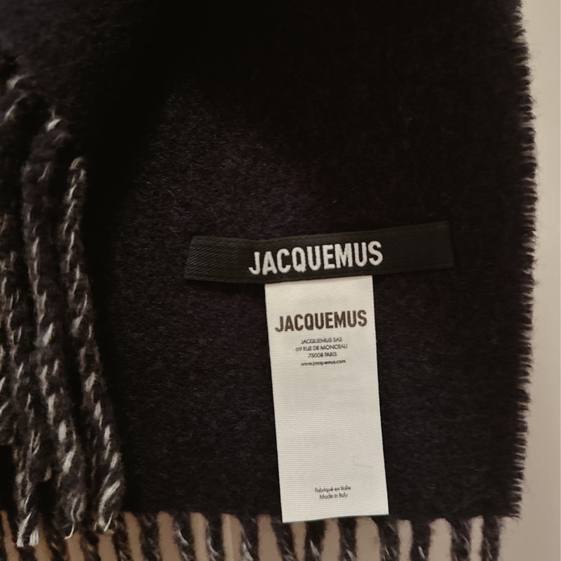 Jacquemus 標誌提花流蘇邊圍巾-1