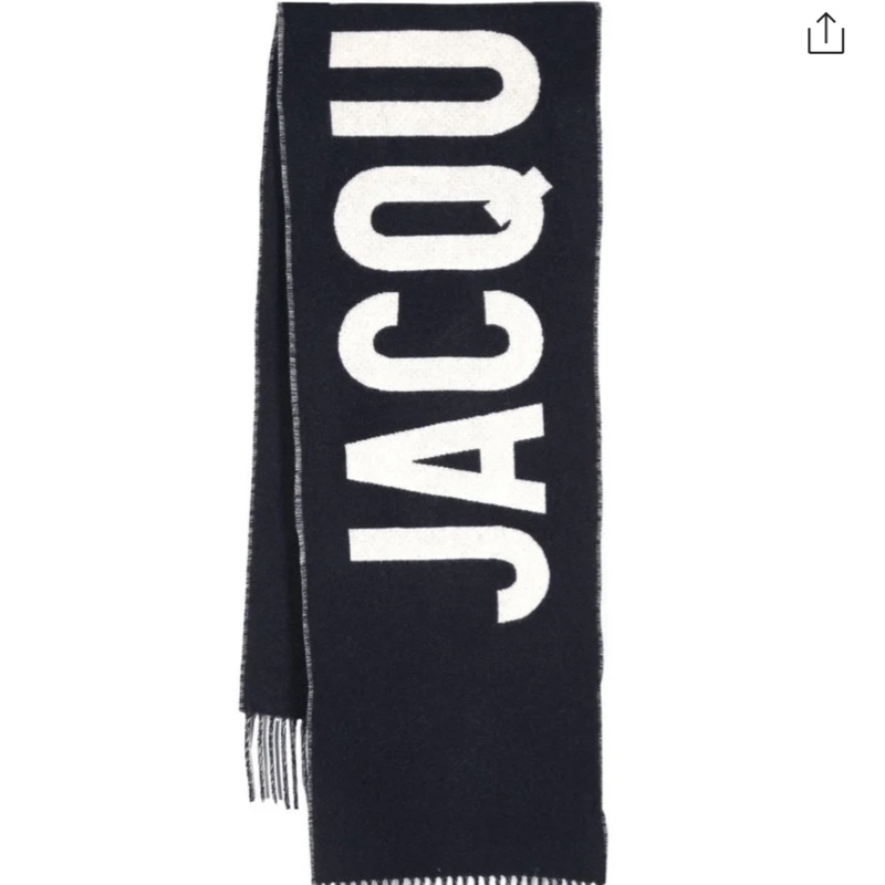 Jacquemus 標誌提花流蘇邊圍巾-7