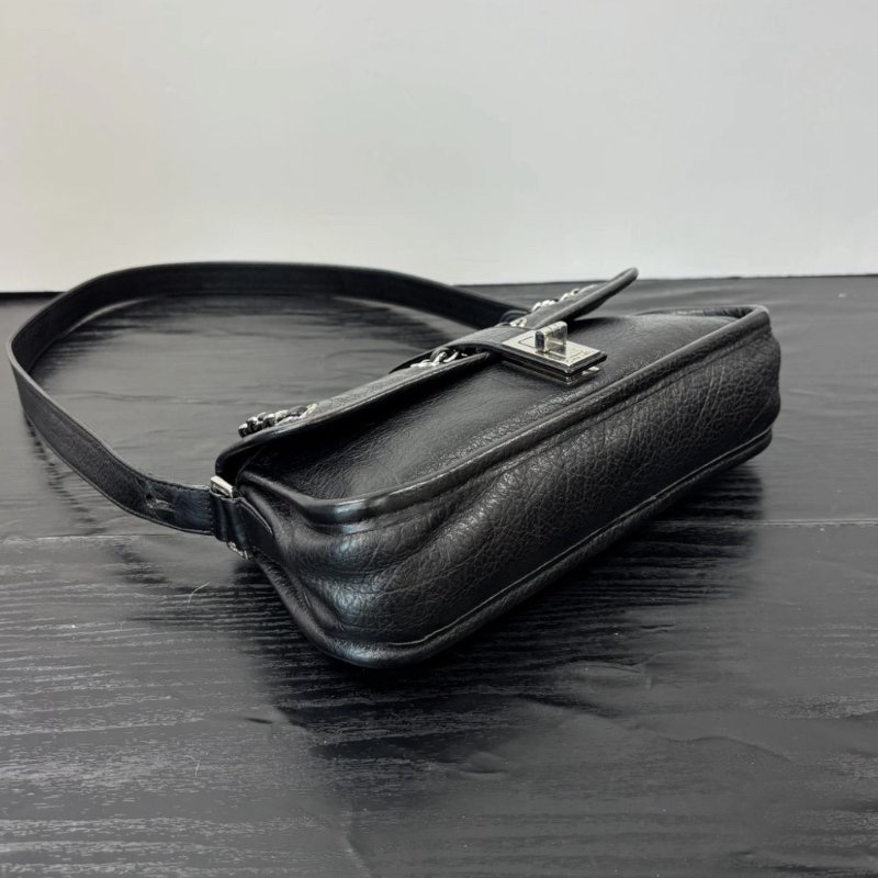 CHANEL 黑銀2.55腋下肩背包 27*15*7 98新配件塵袋-4