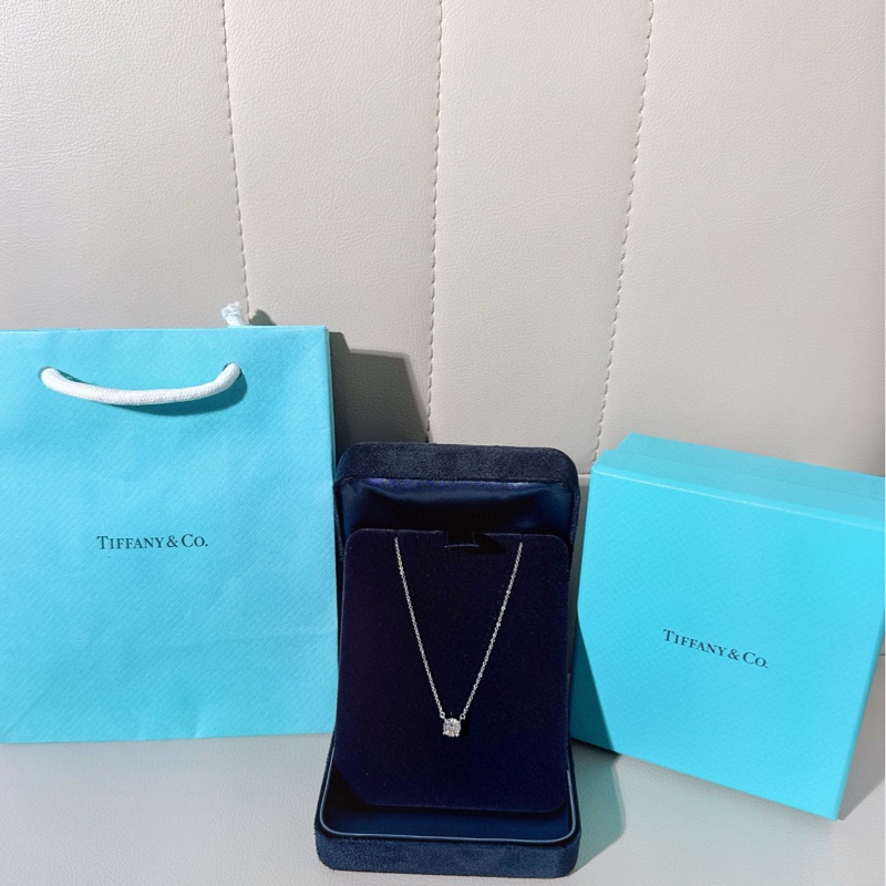 Tiffany蒂芙尼 四爪单钻钻石项链-0