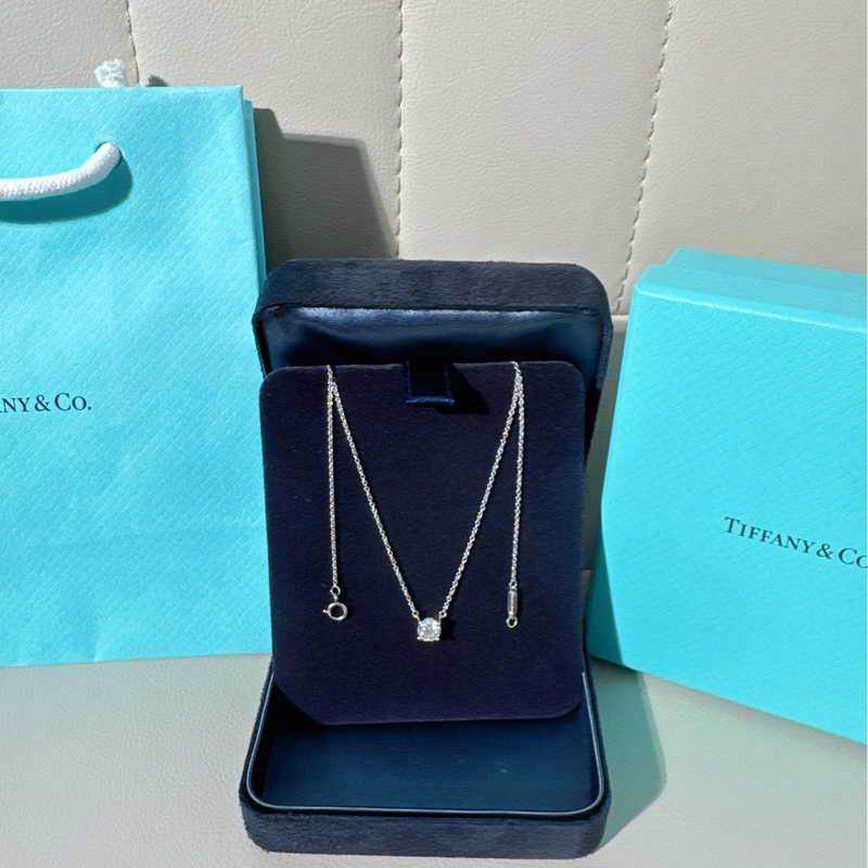 Tiffany蒂芙尼 四爪单钻钻石项链-2