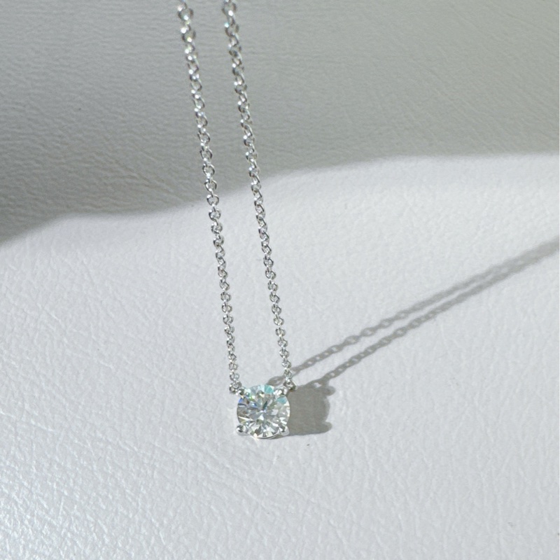 Tiffany蒂芙尼 四爪单钻钻石项链-3